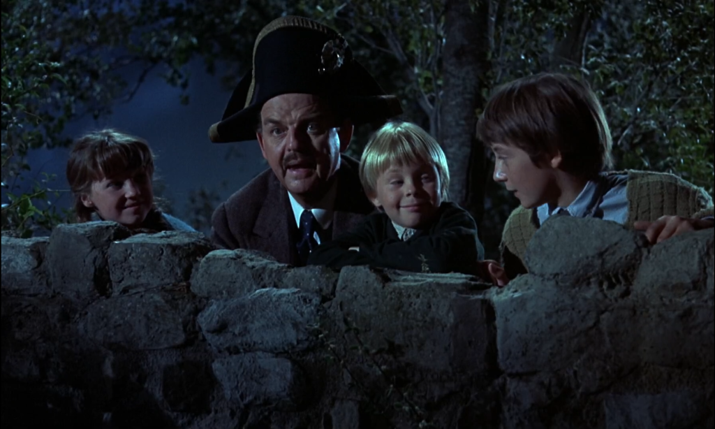 From Disney's Bedknobs and Broomsticks, Watching from the sidelines as the final battle takes place.