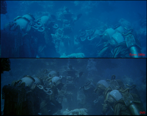 Underwater DVD vs iTunes comparison in Disney's 20,000 Leagues Under the Sea. 