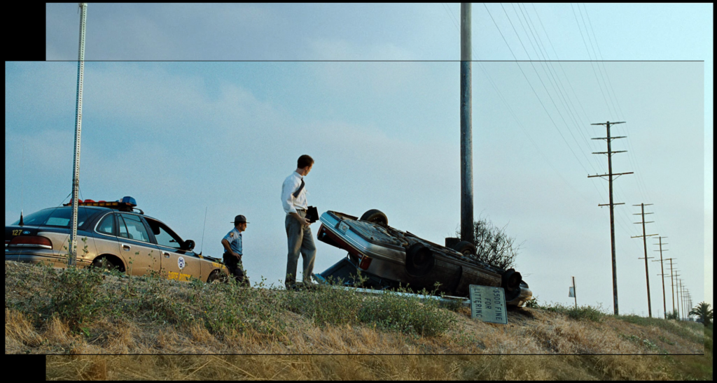 Fight Club - Framing Comparison - Overturned Car